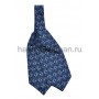 шейный платок синего цвета с вензелями. 429