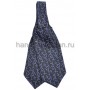 Шейный платок черного цвета с синими вензелями. 433