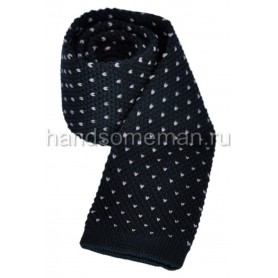 Вязанный галстук черного цвета. 865