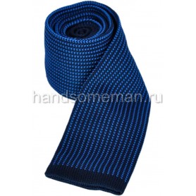 Вязанный галстук голубого цвета. 867