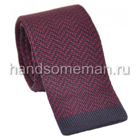 Вязанный галстук сиреневого цвета. 939