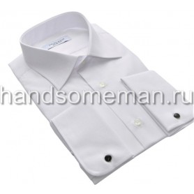 Мужская классическая рубашка белая под запонки. 967