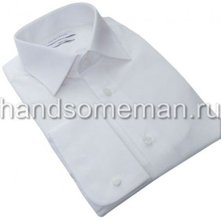 Мужская рубашка под запонки, белая. 973