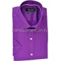 рубашка мужская с коротким рукавом, фиолетовая в крапинку. 1238
